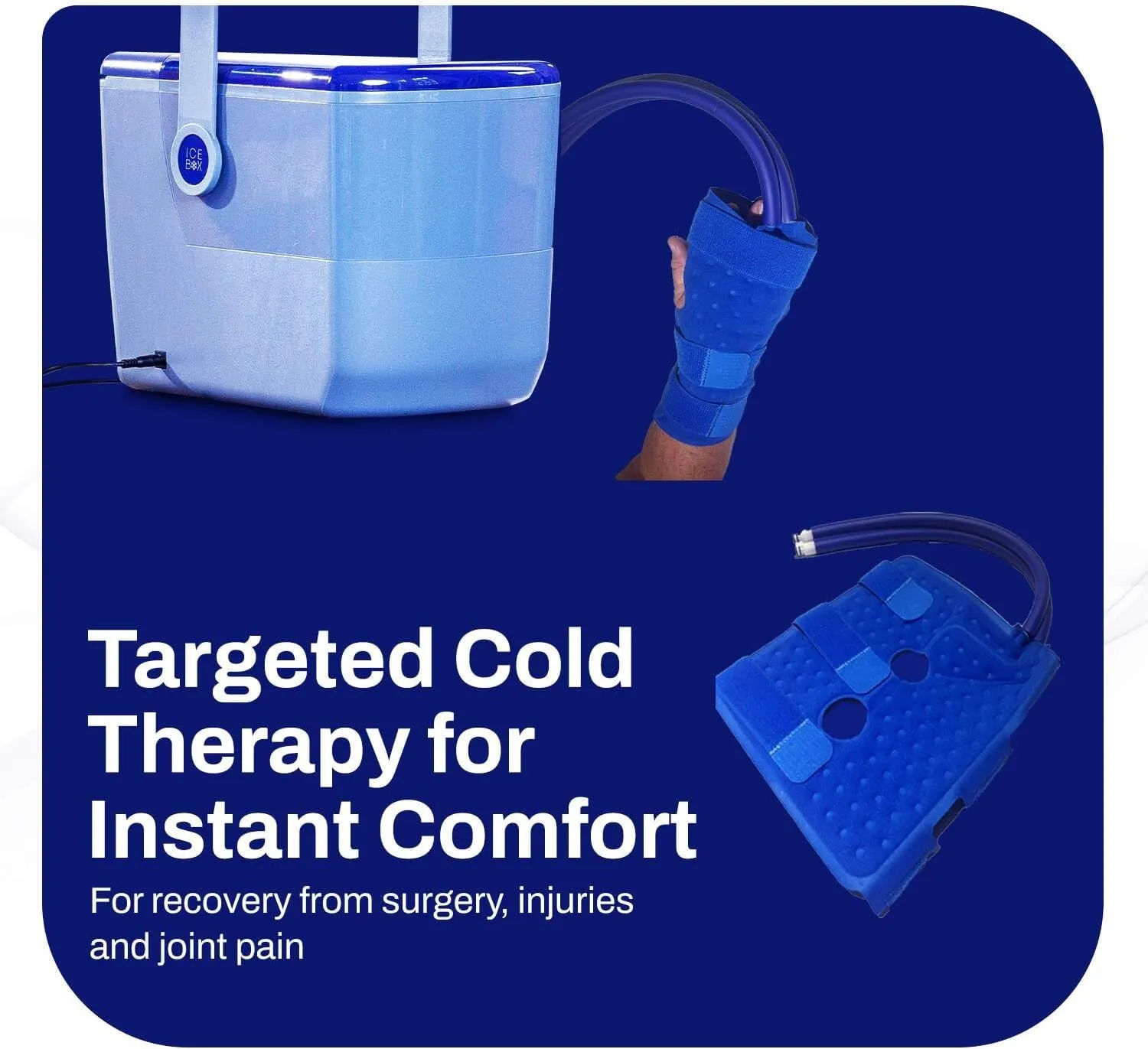 Ice Box - Advanced Cooling Ice Therapy Machine Wrist- Wrist Ice Pack Wrap for Targeted Pain Relief, Post Injury/Surgery, Carpal Tunnel and Arthritis.