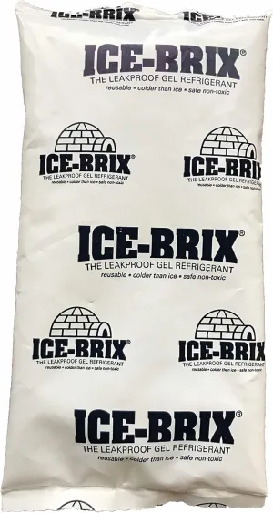 Ice-Brix Reusable Leakproof NonToxic Ice Pack 3oz Gel 5" x 2 3/4" x 3/4" (Qty12)