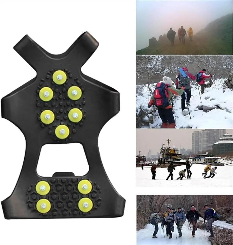 Ice Cleats S M L Non Slip Snow Shoe Spikes Winter Anti Slip Grips Cleats Crampons Climbing Outdoor Shoes Cover Crampons