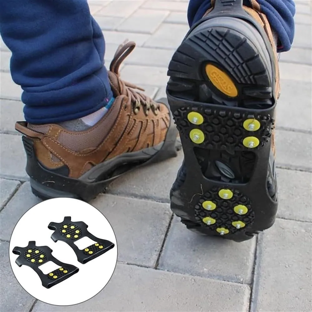 Ice Cleats S M L Non Slip Snow Shoe Spikes Winter Anti Slip Grips Cleats Crampons Climbing Outdoor Shoes Cover Crampons