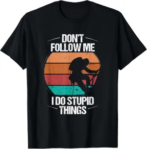 Ice Climber Vintage Don´t follow me Retro Ice Climbing T-Shirt