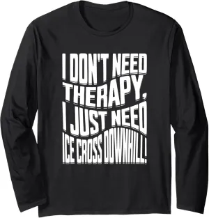 ice cross downhiller snow alpine sledding Ice Cross Downhill Long Sleeve T-Shirt