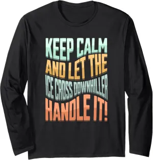 ice cross downhiller snow alpine sledding Ice Cross Downhill Long Sleeve T-Shirt
