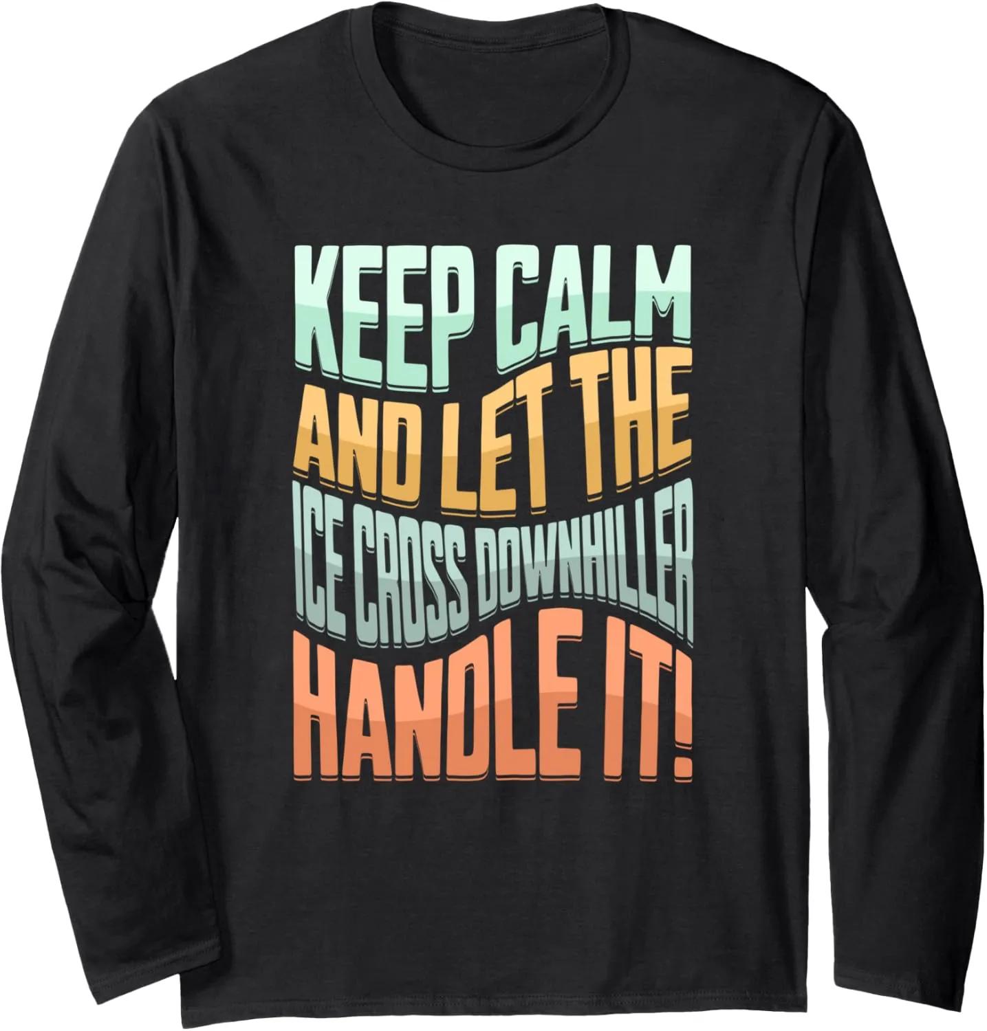 ice cross downhiller snow alpine sledding Ice Cross Downhill Long Sleeve T-Shirt