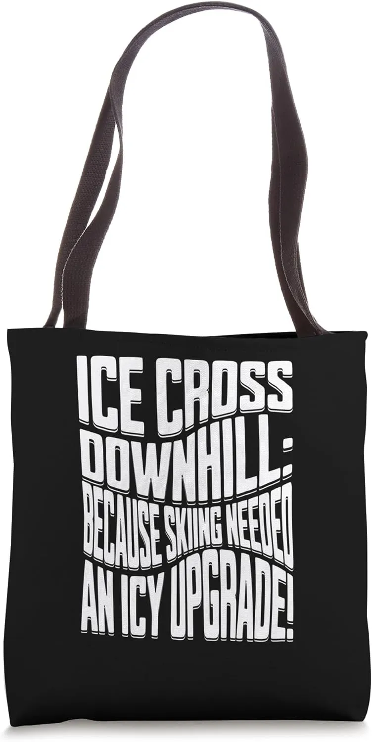 ice cross downhiller snow alpine sledding Ice Cross Downhill Tote Bag