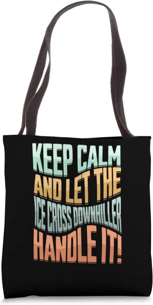 ice cross downhiller snow alpine sledding Ice Cross Downhill Tote Bag