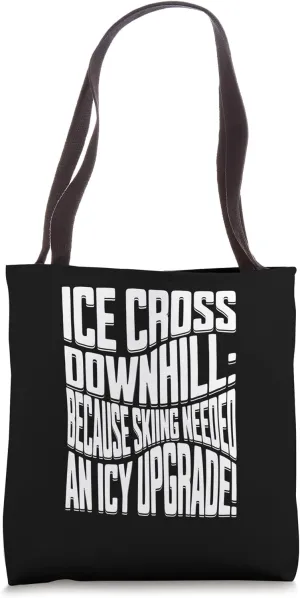 ice cross downhiller snow alpine sledding Ice Cross Downhill Tote Bag