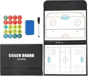 Ice Hockey Coaching Board, Magnetic Tactics Coaches Board with Pen, Erasable Strategy Board Coach Equipment Tool Accesories for Training and Teaching