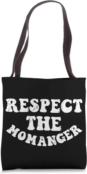 Ice Hockey Mom Team Manager Slogan Respect Players Coaches Tote Bag