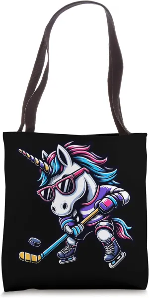 Ice Hockey Unicorn Champion On Ice Tote Bag