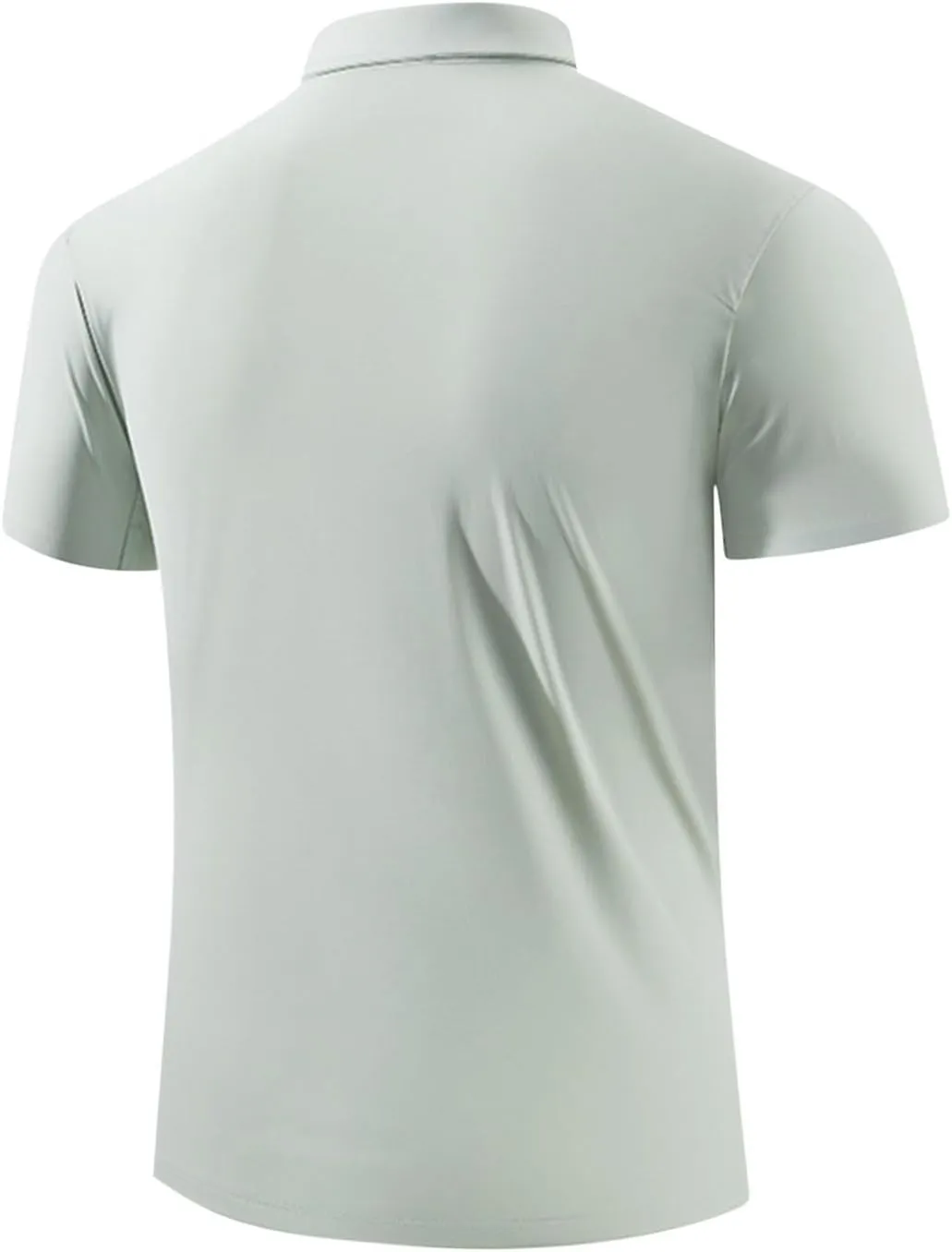 Ice Silk Shirts for Men Summer Fashion Short Sleeve Tactical Performance Polo Blouse Casual Lightweight Loose Blouse