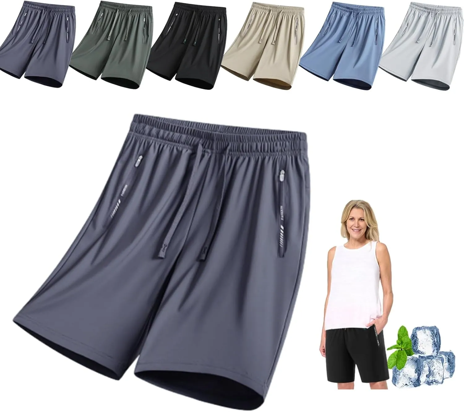 Iced Active Shorts for Senior Women, IcedActive Women's Ice Silk Shorts Over 50