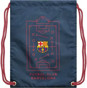 Icon Sports Fan Shop FC Barcelona World Soccer Club Barça Team Logo Officially Licensed Barca Drawstring Cinch Bag (Clipboard Navy, ONE SIZE)