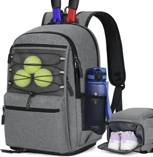 IGOLUMON Tennis Bag Tennis Backpack for Women and Men Racket Bags Holds 2 Racket Insulated Pocket Ventilated Shoe Compartment
