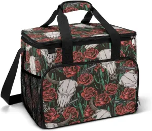 Imogi -western-rodeo-colorful-pattern-seamless-vector-48111616 Cooler Bag, Collapsible Soft Sided, Large Leakproof Camping Cooler, Portable Travel Cooler for Camping, Road Trips