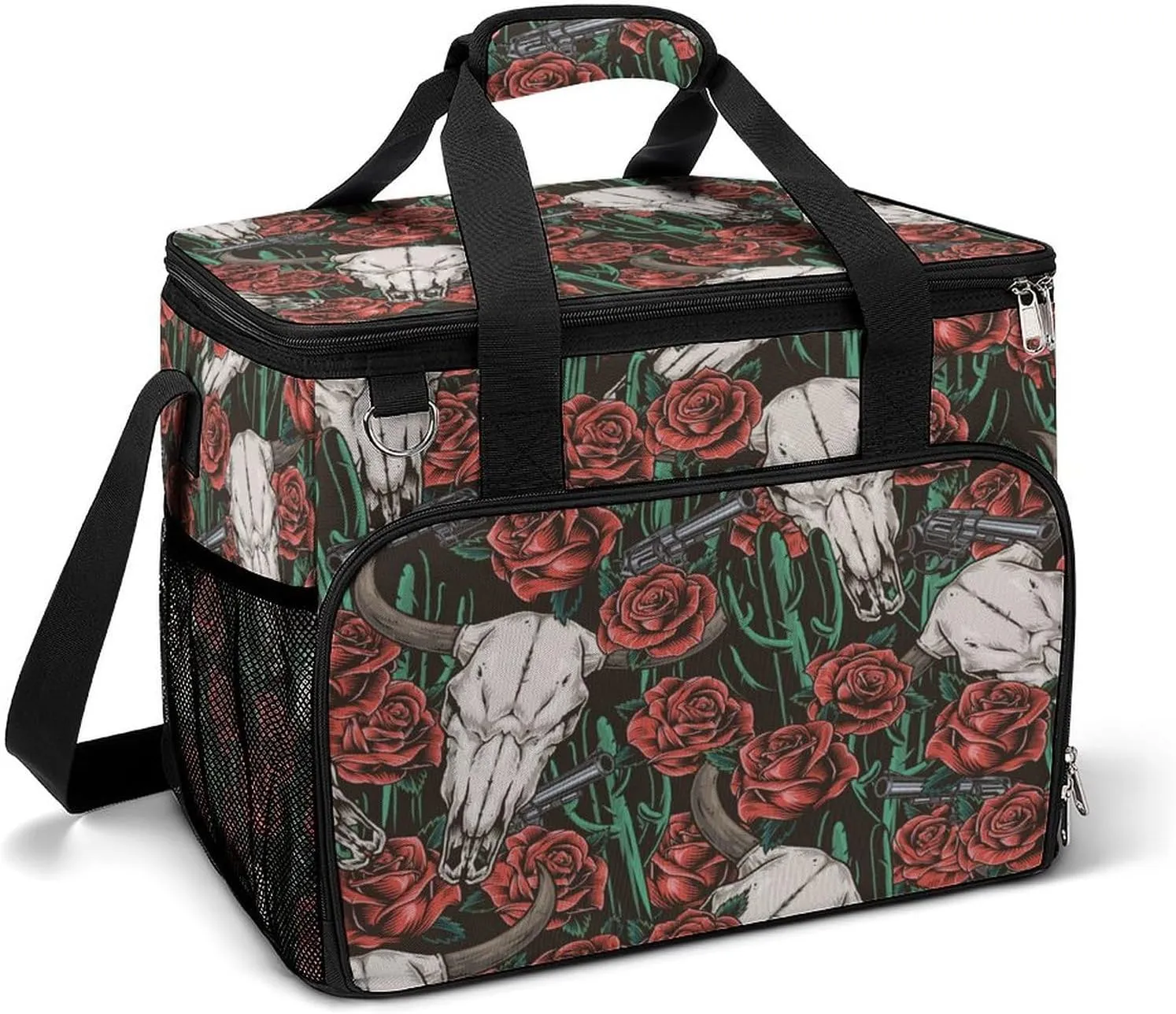 Imogi -western-rodeo-colorful-pattern-seamless-vector-48111616 Cooler Bag, Collapsible Soft Sided, Large Leakproof Camping Cooler, Portable Travel Cooler for Camping, Road Trips
