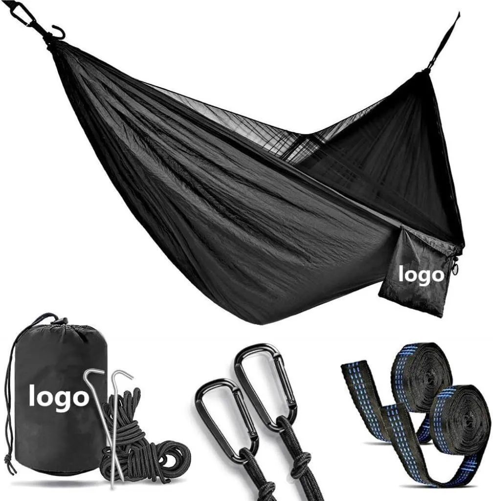 Indoor Hammock Chairs Outdoor Camping Quick-Open Mosquito Net Hammock 210T Nylon Hammock with Mosquito Net Outdoor Swing Hammock Hanging hammocks