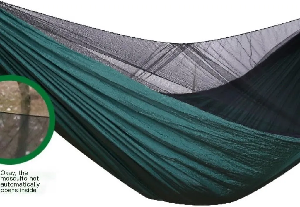 Indoor Hammock Chairs Outdoor Camping Quick-Open Mosquito Net Hammock 210T Nylon Hammock with Mosquito Net Outdoor Swing Hammock Hanging hammocks