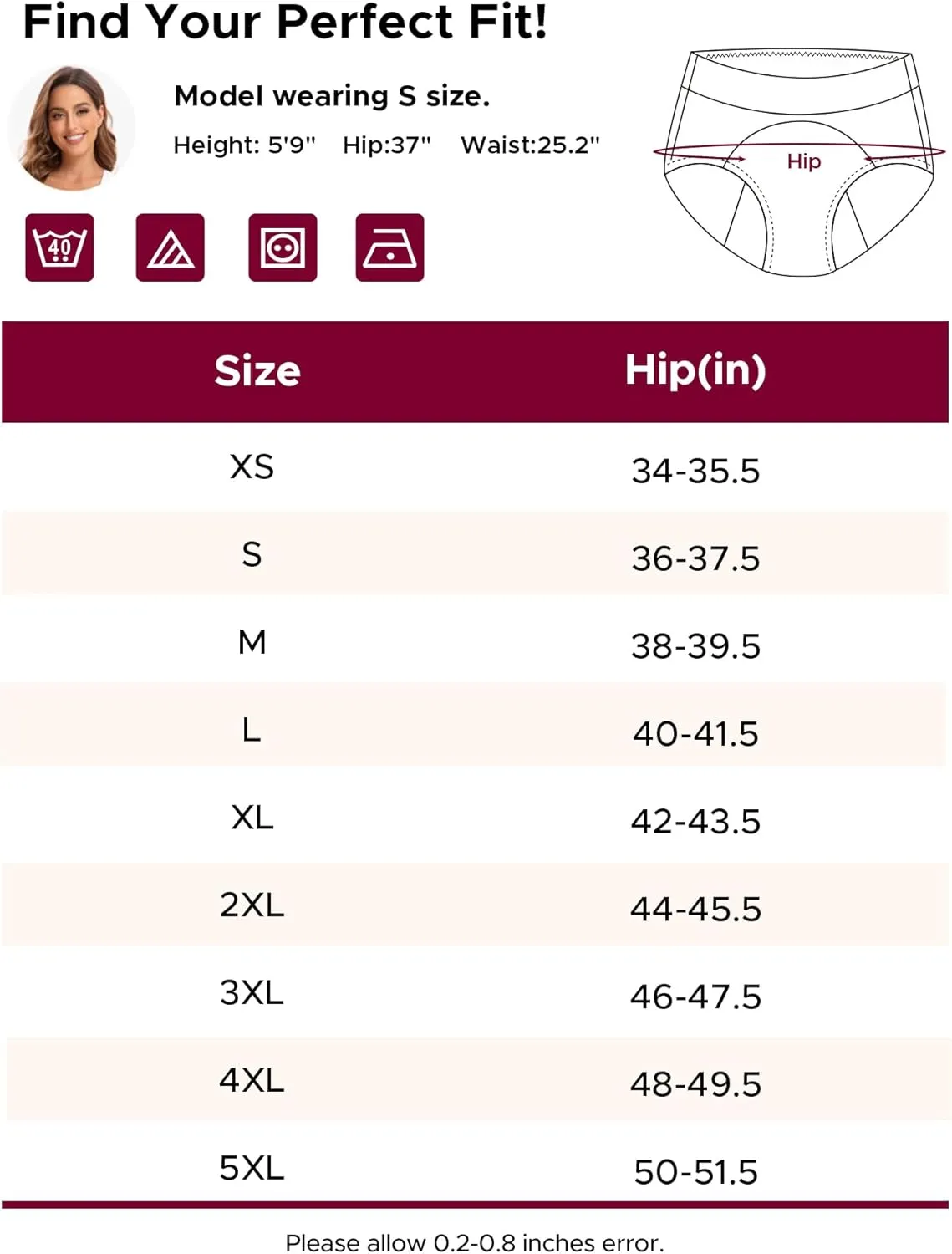 INNERSY Women's Period Underwear High Waisted Postpartum Maternity Panties 3-Pack