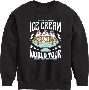 Instant Message - I Scream, You Scream - Ice Cream World Tour - Toddler & Youth Crewneck Fleece Sweatshirt