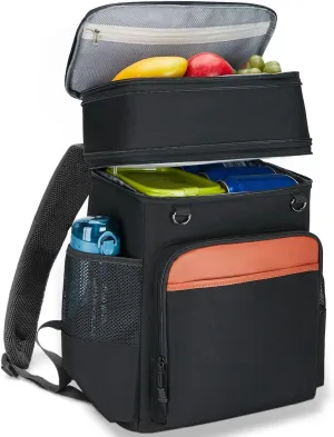 Insulated Backpack Cooler - Waterproof Leakproof Soft Coolers, Expandable Back Pack, Heavy Duty Backpacks, Portable Ice Chest for Men Women