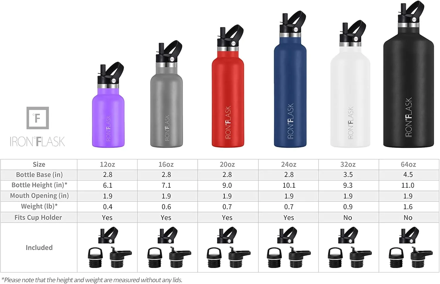 IRON °FLASK Camping & Hiking Hydration Canteens - 3 Lids (Narrow Straw Lid) Leak Proof Vacuum Insulated Stainless Steel - Hot & Cold Double Walled Sports Water Bottle - Aurora, 24 Oz