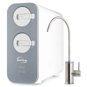 iSpring RO800G Tankless Reverse Osmosis System, 800 GPD High Capacity Under Sink, TDS Reduction Tankless Water Filtration System with Brushed Nickel Faucet