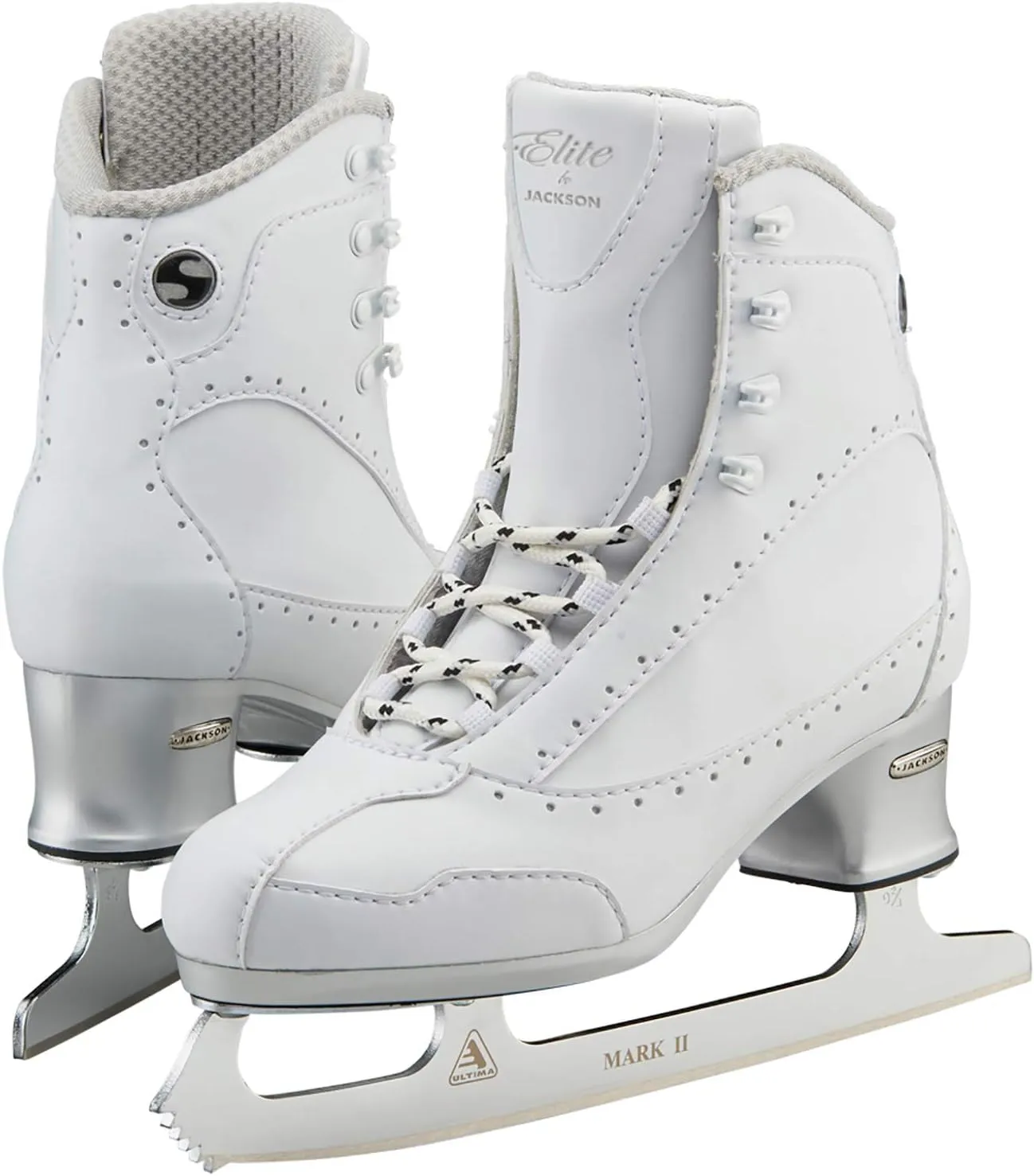 Jackson Ultima Softec Elite Womens/Girls Figure Ice Skates - Womens Size 8, White, (ST7200.WH.080)
