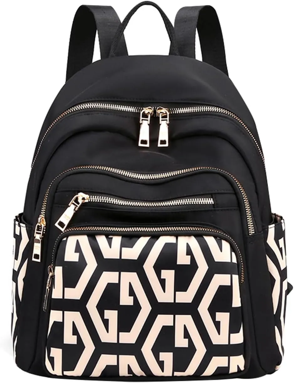 JiaYou Women Girls Leisure Backpack Floral pattern Daypack lightweight casual cosmetic Bag(Color D,16 Liters)