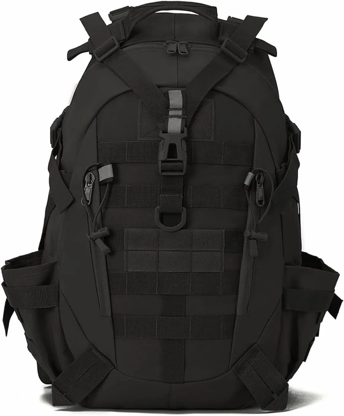 Jungle Leopard 40L Tactical Backpack Men Camping Hiking Bag Reflective Travel Survival MOLLE Climbing Rucksack(BK)