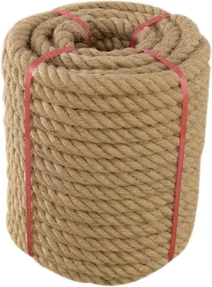 Jute Rope (1.5 in X 50 ft), 38mm Thick Twisted Manila Ropes, Natural Heavy Duty Hemp Rope for Swing Bed, Crafts, Railing, Tug of War, Landscaping, Garden, Bundling, Hammock, Home Decorating