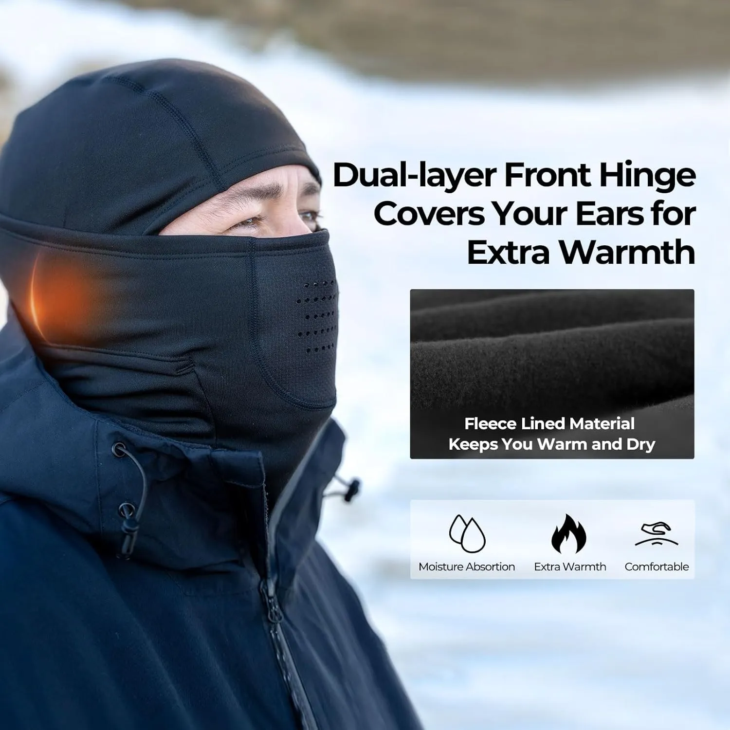 KastKing Winter Mountain Mist Balaclava Face Mask for Men & Women-Ideal Cold Weather Gear for Ice Fishing,Snowmobiling,Skiing
