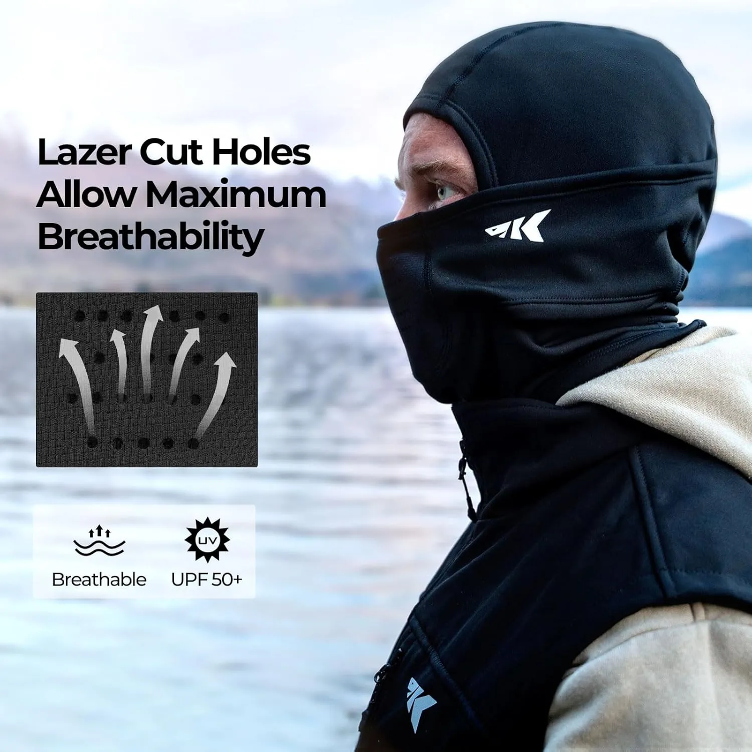 KastKing Winter Mountain Mist Balaclava Face Mask for Men & Women-Ideal Cold Weather Gear for Ice Fishing,Snowmobiling,Skiing