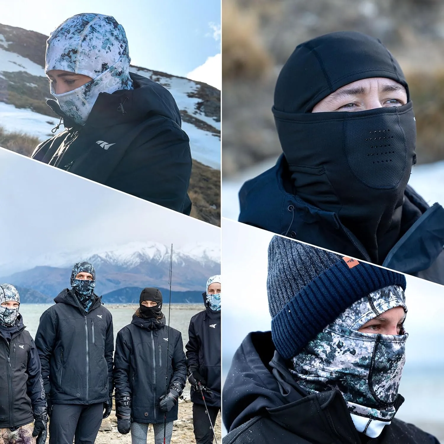 KastKing Winter Mountain Mist Balaclava Face Mask for Men & Women-Ideal Cold Weather Gear for Ice Fishing,Snowmobiling,Skiing