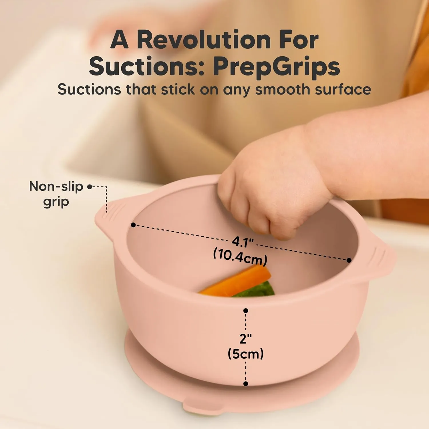 KeaBabies 2-Pack Baby Bowls with Suctions, Lids - Silicone Toddler Suction Bowls for Baby Boy, Girl, Kids, Food Grade Silicone, BPA-Free, Dishwasher Safe, Toddler Eating Essentials (Mellow)