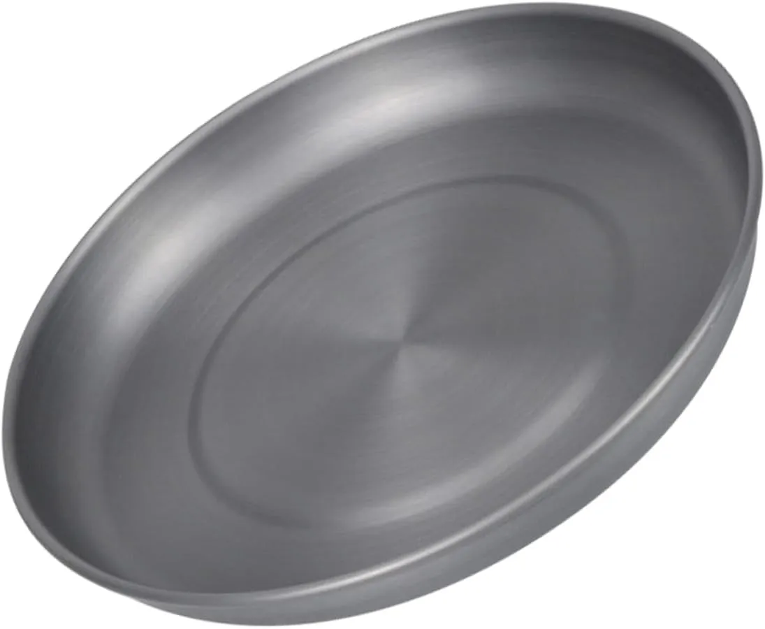 KICHOUSE 1pc Aluminium Alloy Bbq Plate Tray Lightweight Compact Outdoor Picnic Serving Dish for Camping Bbq and Family Gatherings and Food Container