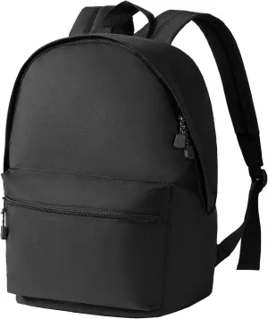 kids backpack black classic BASIC backpack lightweight campus schoolbag for school sports travel work 16 inch (black)