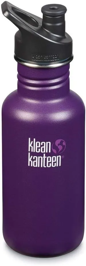 Klean Kanteen Classic Stainless Steel Singel Wall Non-Insulated Water Bottle with Sport Cap