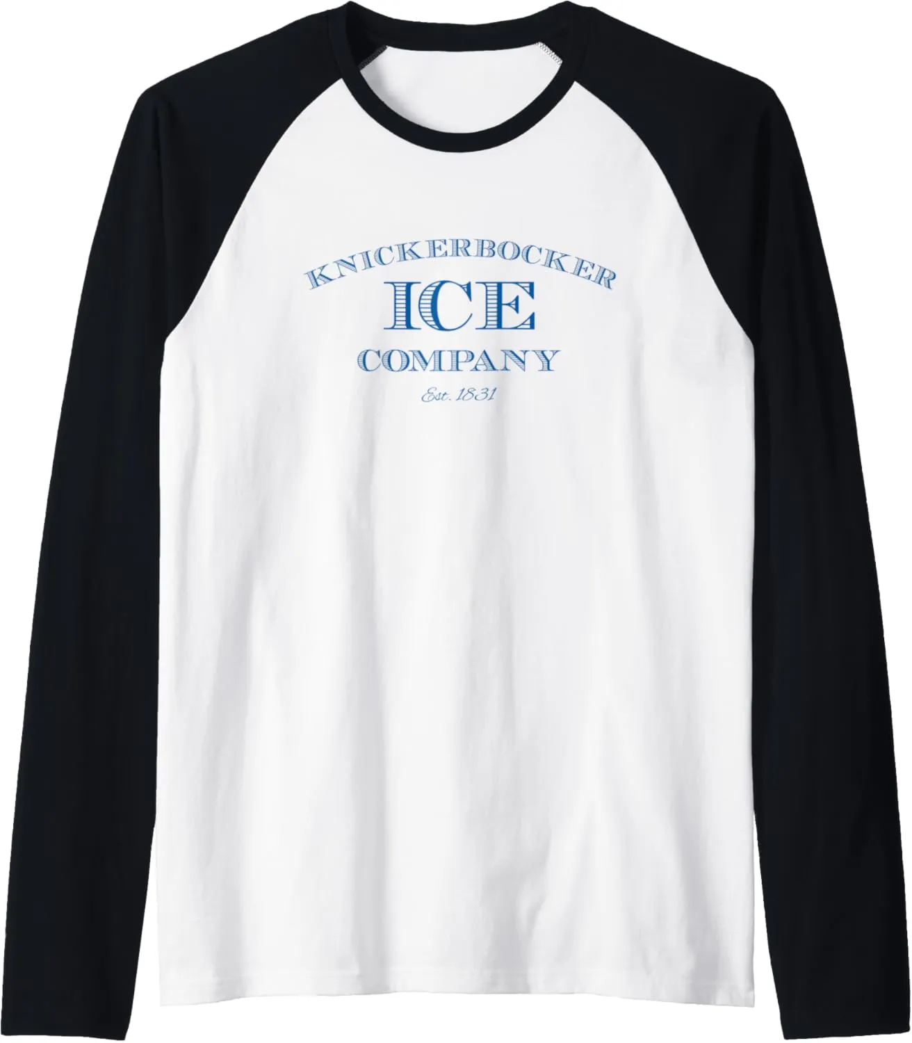 Knickerbocker Ice Company Rockland County New York Raglan Baseball Tee