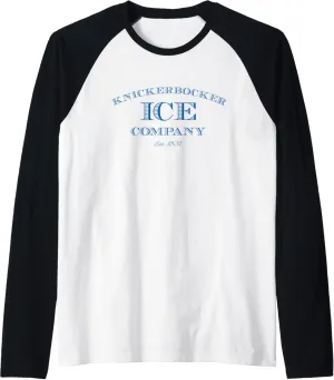 Knickerbocker Ice Company Rockland County New York Raglan Baseball Tee