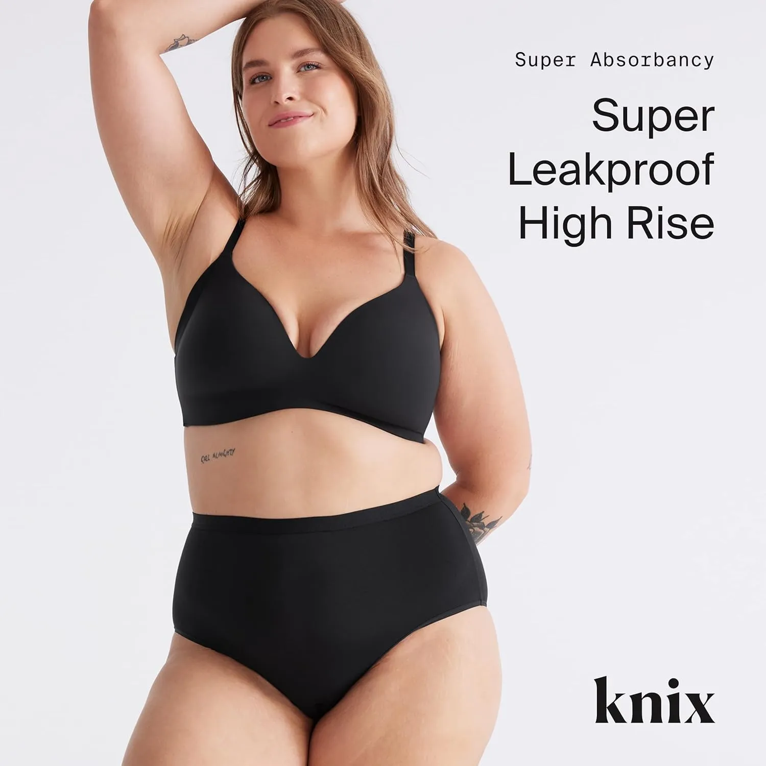 KNIX Super Leakproof High Rise Period Underwear for Women, Machine Washable, Reusable (1 Pack)