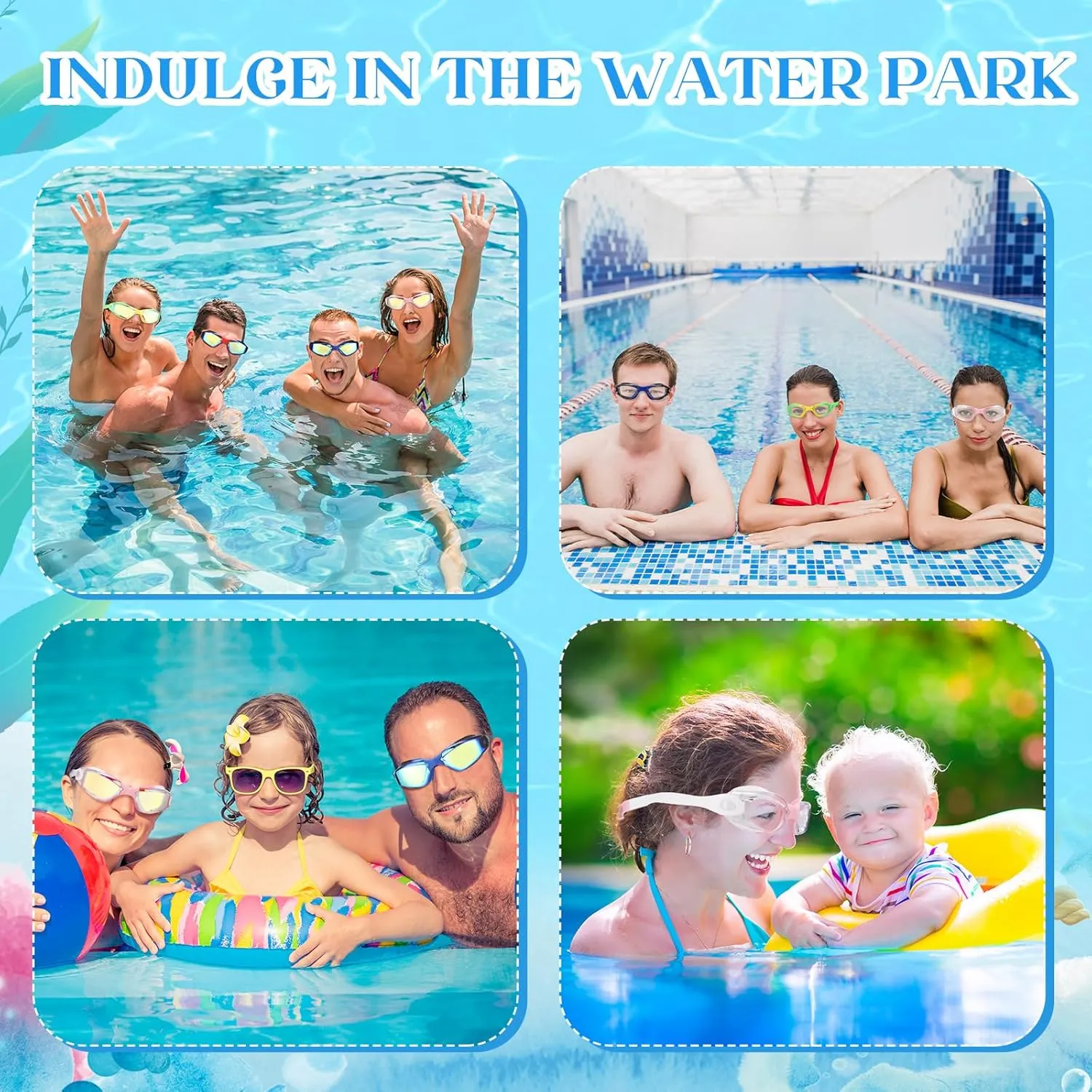 Konohan 10 Pack Swim Goggles Bulk for Kids adult Pool Goggles Anti Fog Silicone No Leak Swimming Glasses for Men Women Youth