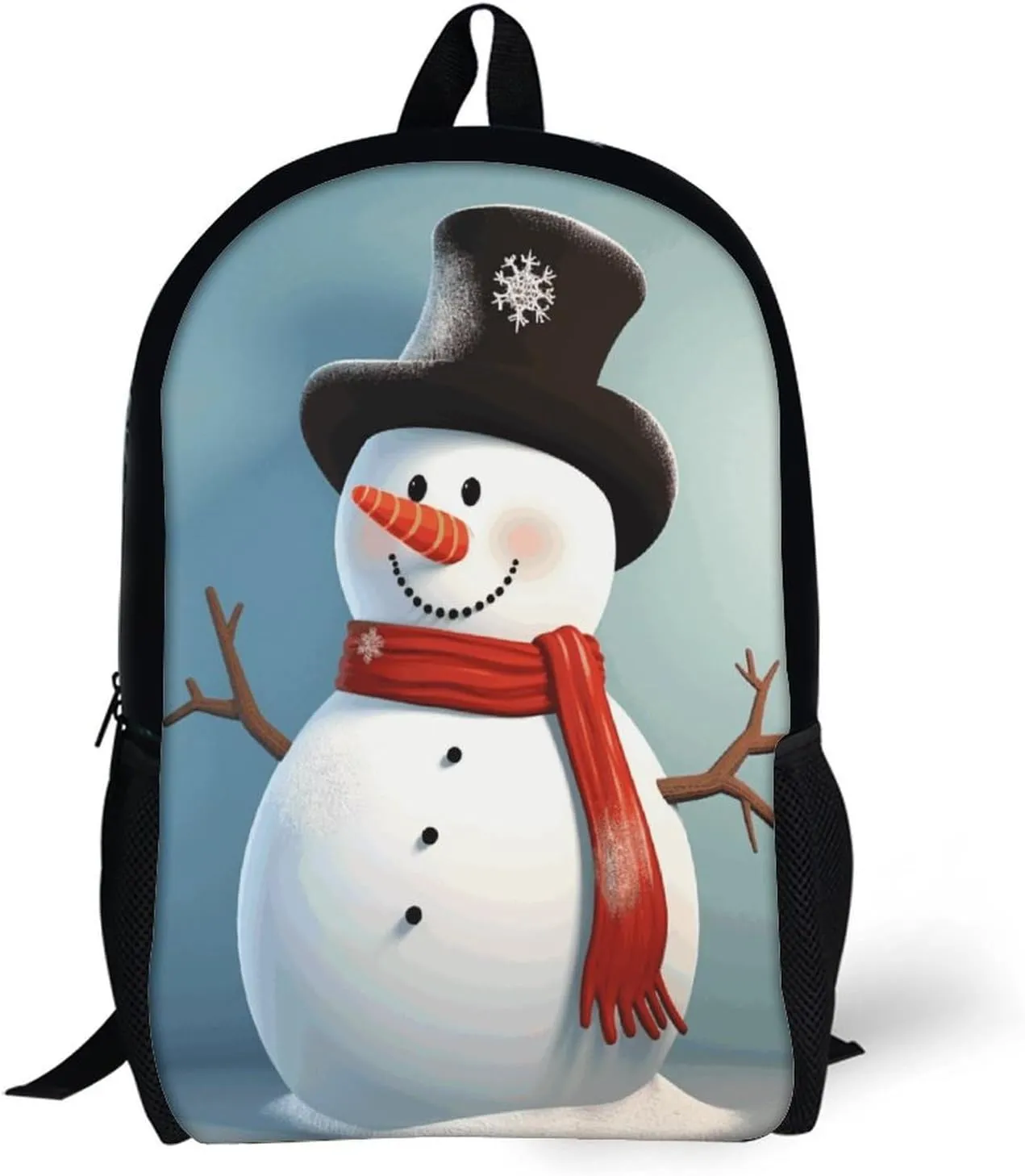Laptop Backpack for Men 17 Inch Cute Snowman Work Casual Backpack Lightweight Travel Shoulder Bag
