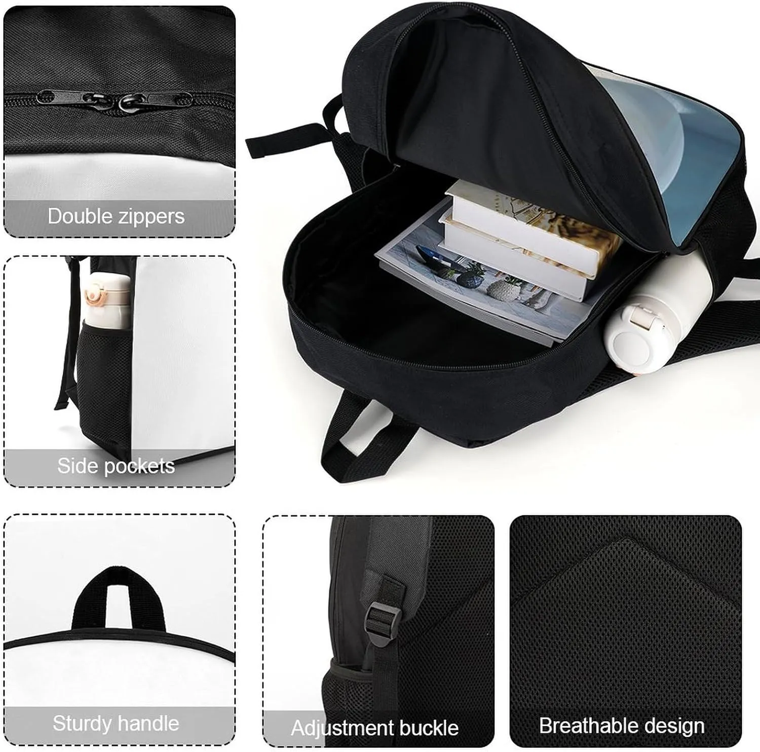 Laptop Backpack for Men 17 Inch Cute Snowman Work Casual Backpack Lightweight Travel Shoulder Bag
