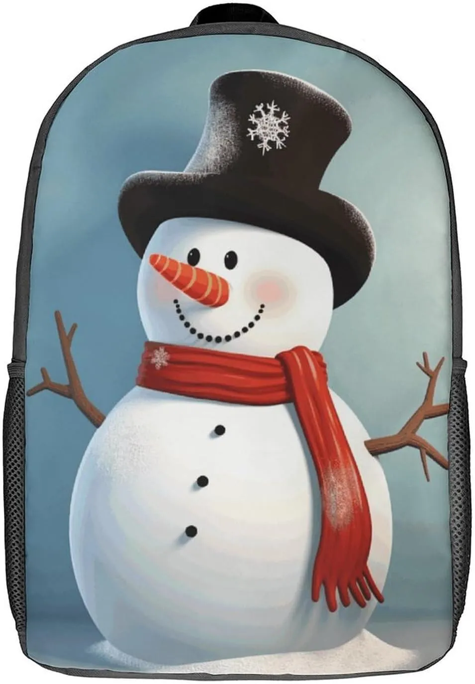 Laptop Backpack for Men 17 Inch Cute Snowman Work Casual Backpack Lightweight Travel Shoulder Bag