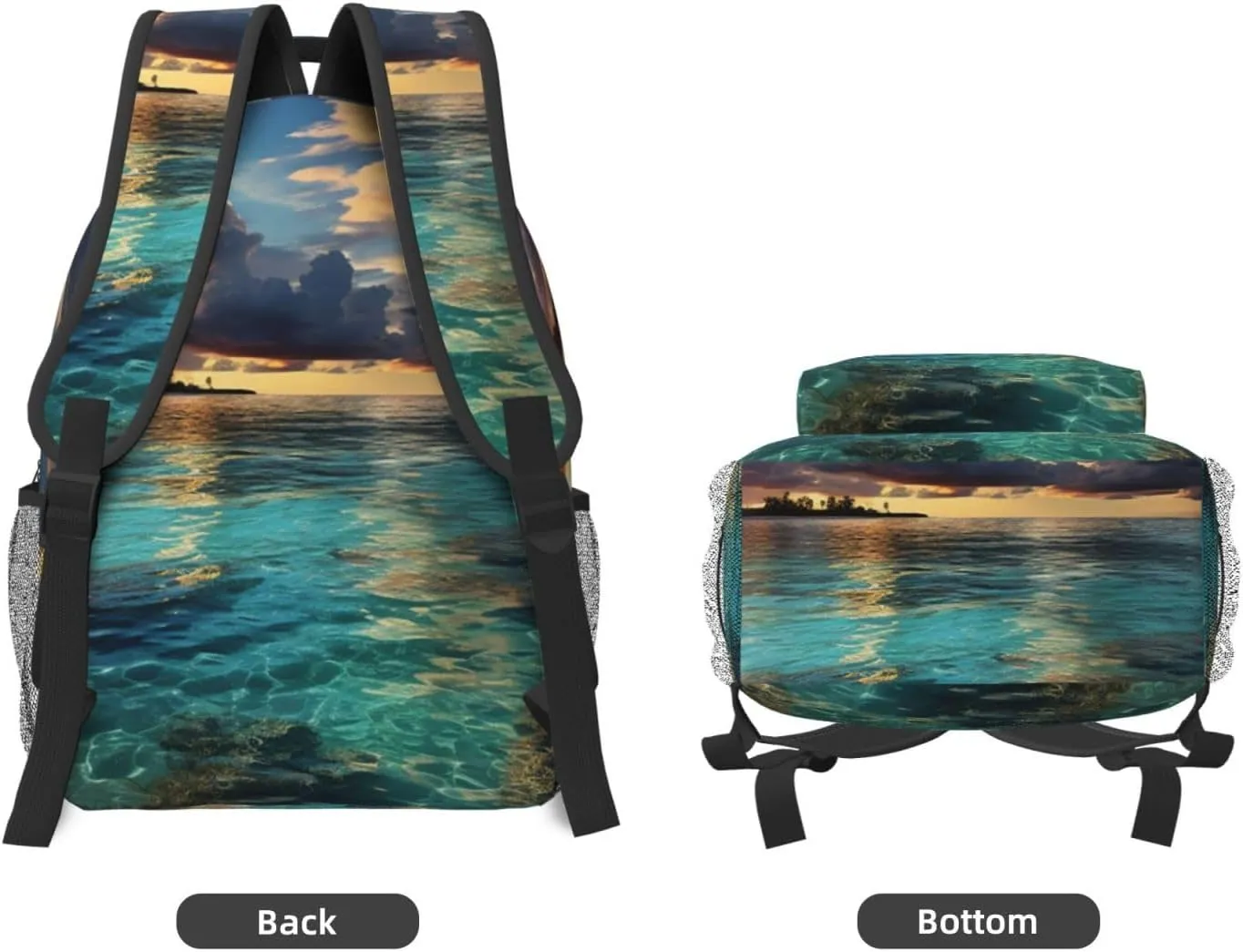 Laptop Backpack for Men Women Lightweight Travel Backpack Beautiful view of the sea Daypack Laptop Bag for Travel