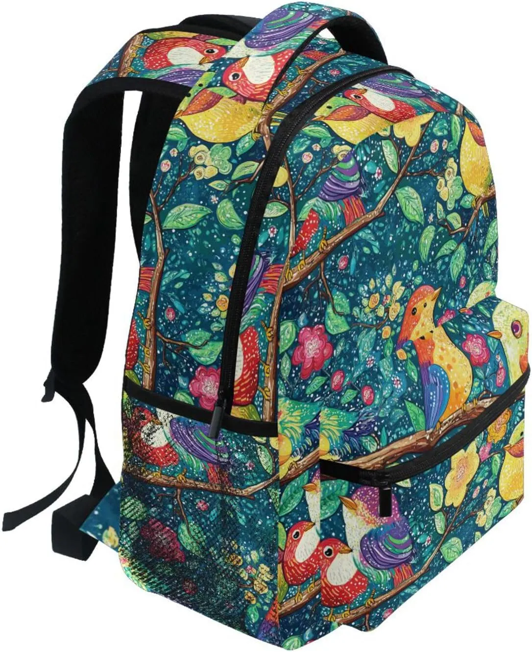 Laptop Backpack for Unisex Adult Waterproof Outdoor Backpack with Chest Strap for Business Work College Travel Trip Parents' Day Bird Family