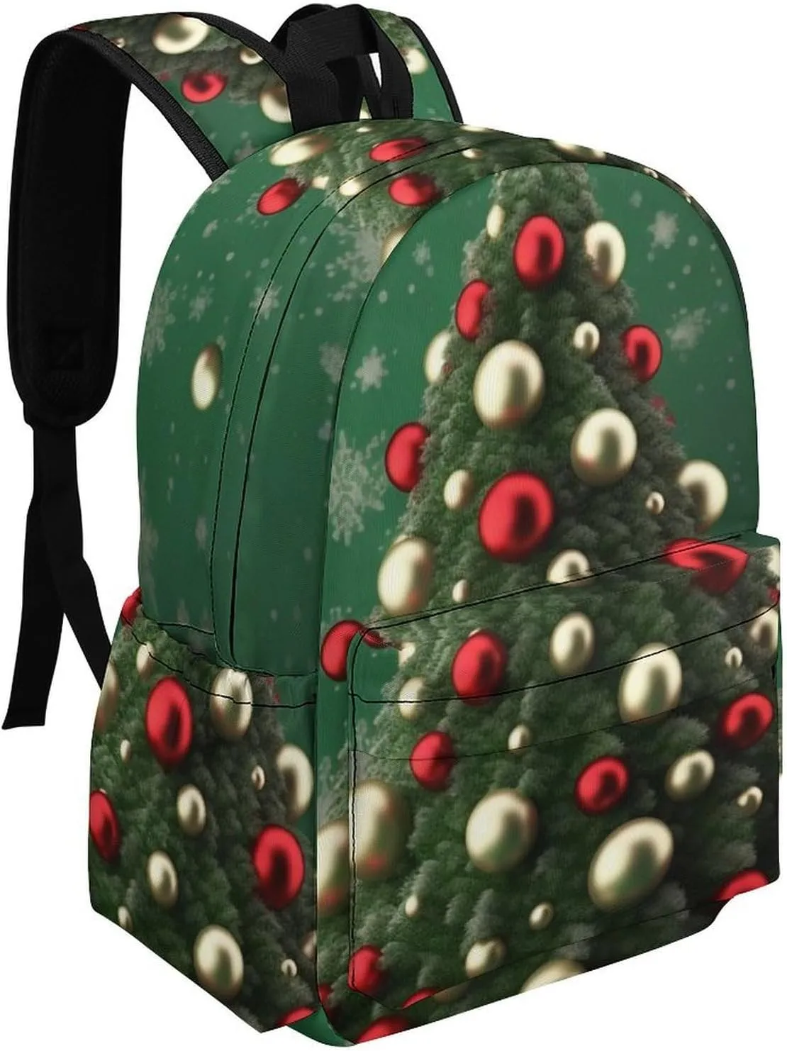 Laptop Backpack for Women Men Daypack Waterproof Round Ball Christmas Tree Computer Bag Business Work Bag for Travel