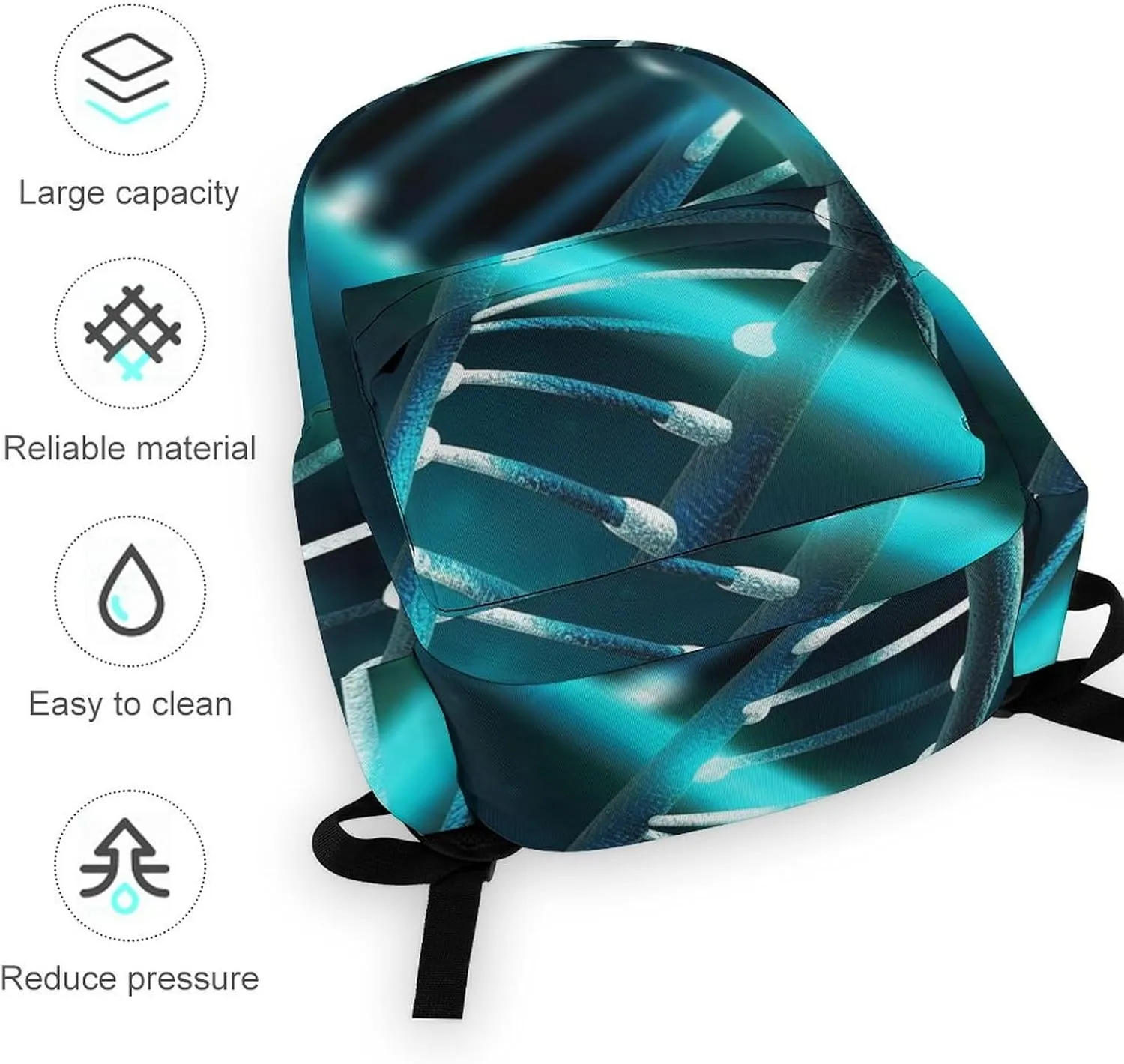 Laptop Backpack for Women Men Daypack Waterproof Science Gene Strand Computer Bag Business Work Bag for Travel