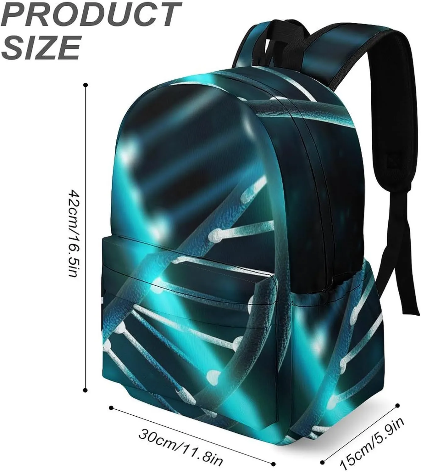 Laptop Backpack for Women Men Daypack Waterproof Science Gene Strand Computer Bag Business Work Bag for Travel